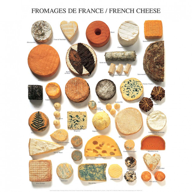 Affiche Fromages de France - 40x50cm Affiche Fromages de France - 40x50cm