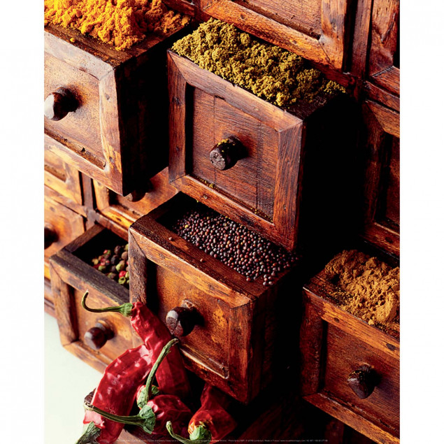 Spices in drawers Spices in drawers