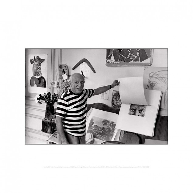 Black and white Villa Californie poster, Pablo Pic Black and white Villa Californie poster, Pablo Pic
