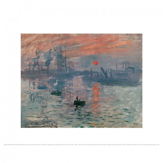 Affiche Impression, Soleil Levant, MONET - 24X30cm Affiche Impression, Soleil Levant, MONET - 24X30cm