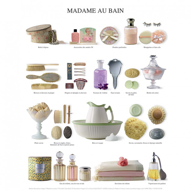 Affiche Madame au bain - 24x30cm Affiche Madame au bain - 24x30cm