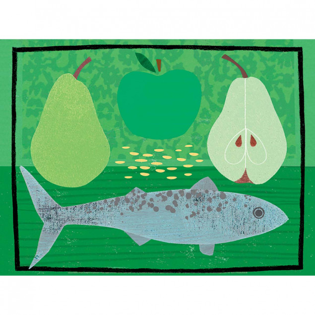 Pear, apple and fish Pear, apple and fish