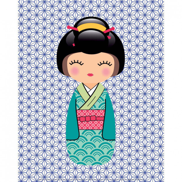 Kokeshi 1, Ladyleia poster - 24 x 30 cm Kokeshi 1, Ladyleia poster - 24 x 30 cm