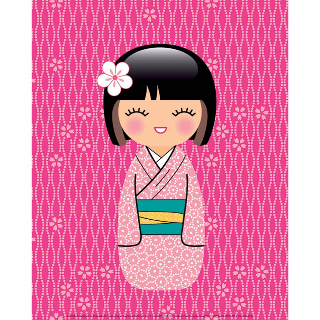 Affiche Kokeshi 3, LADYLEIA - 24X30cm Affiche Kokeshi 3, LADYLEIA - 24X30cm