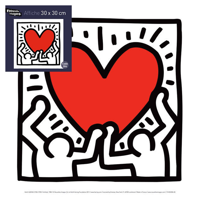 Poster - K. HARING, 30 x 30 cm, 1998 Poster - K. HARING, 30 x 30 cm, 1998