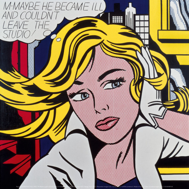 M-Maybe (A Girl's Picture) poster, R. LICHTENSTEIN M-Maybe (A Girl's Picture) poster, R. LICHTENSTEIN