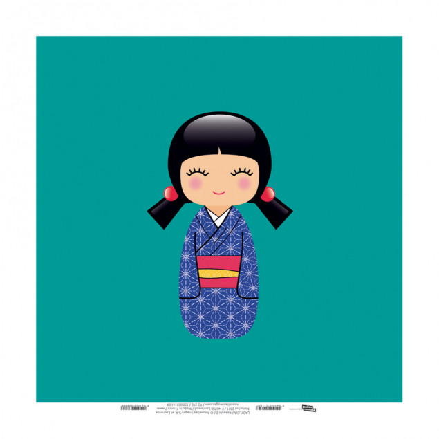 Kokeshi 2, Ladyleia printed canvas - 30 x 30 cm Kokeshi 2, Ladyleia printed canvas - 30 x 30 cm
