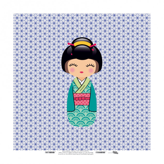 Kokeshi 5, Ladyleia printed canvas - 30 x 30 cm Kokeshi 5, Ladyleia printed canvas - 30 x 30 cm