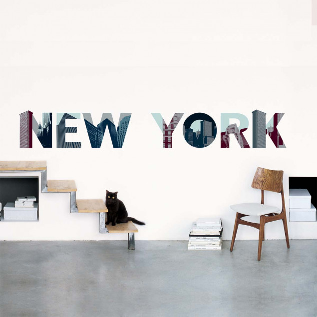 """NEW YORK"" wall sticker, skyscraper letters" """NEW YORK"" wall sticker, skyscraper letters"