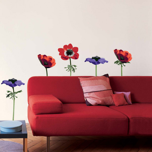 Sticker mural Fleurs Anémones Sticker mural Fleurs Anémones