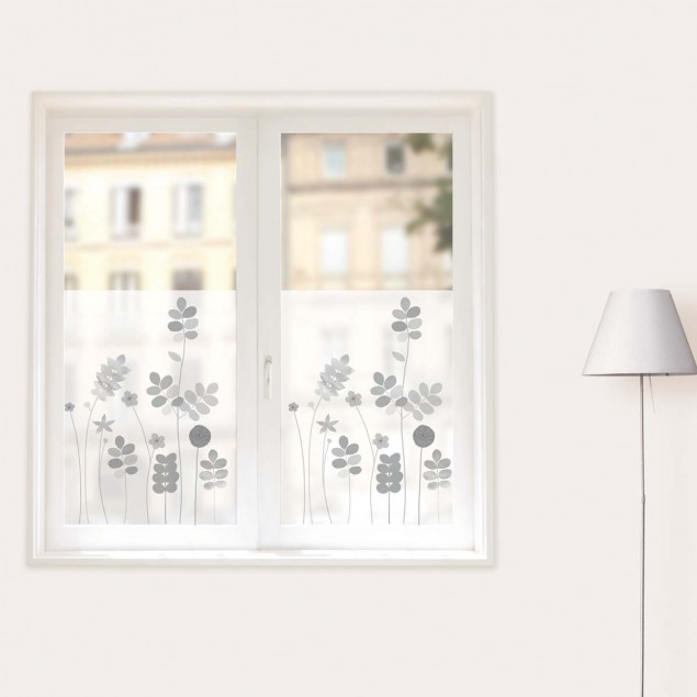 Beautiful grey acacia flowers window sticker Beautiful grey acacia flowers window sticker