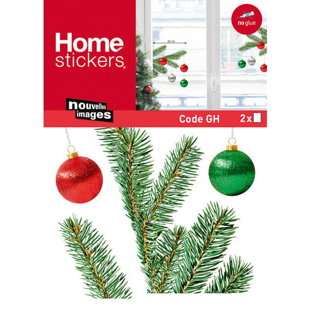 Sticker fenêtre branches de sapin Sticker fenêtre branches de sapin