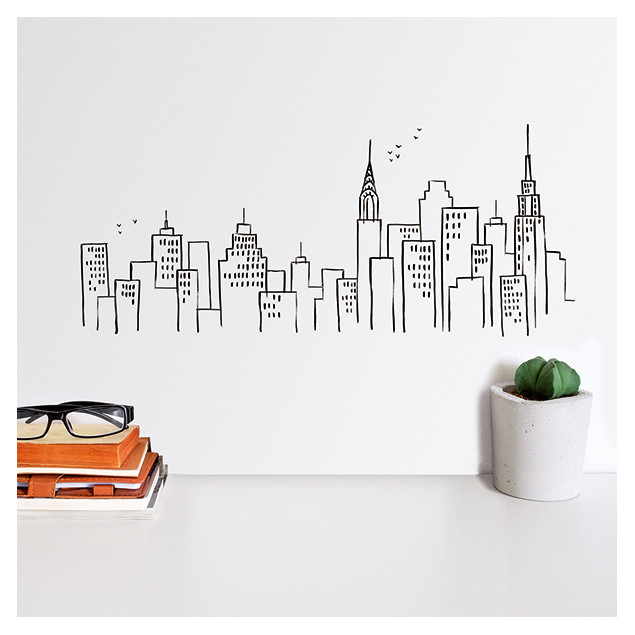 New York Skyline Transfer Wall Sticker New York Skyline Transfer Wall Sticker