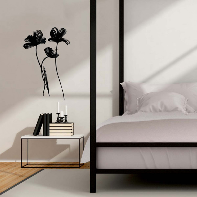Black Flowers XL Transfer Wall Sticker Black Flowers XL Transfer Wall Sticker