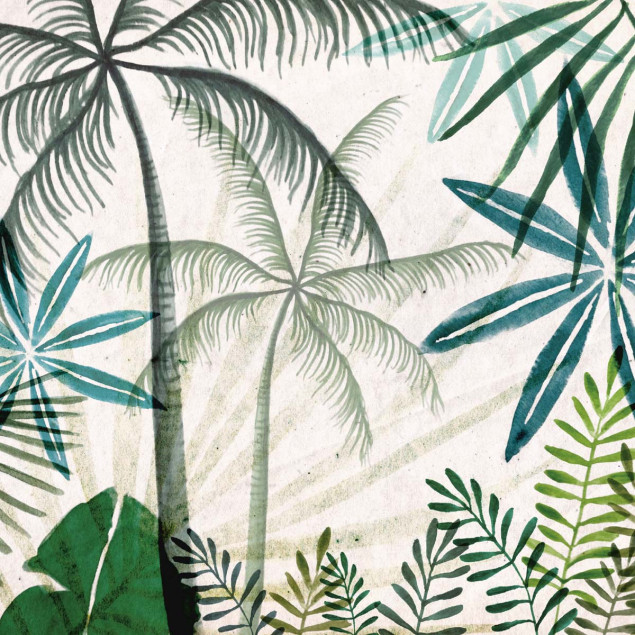 Jungle Palm tree canvas 9x9 inch Jungle Palm tree canvas 9x9 inch