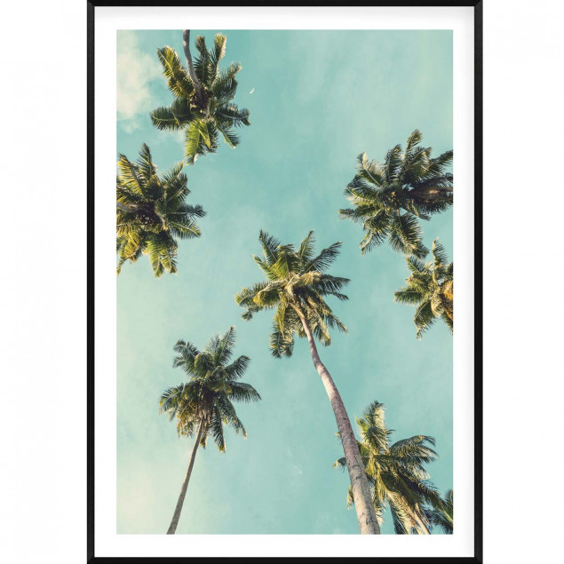Vintage Palm tree framed Poster 18.8x26.7 inch Vintage Palm tree framed Poster 18.8x26.7 inch